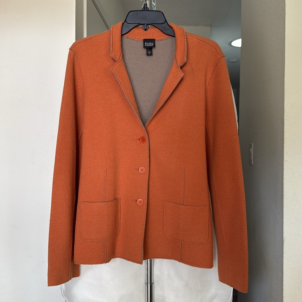 Eileen Fisher Blazer Style Sweater - Picture 2 of 12